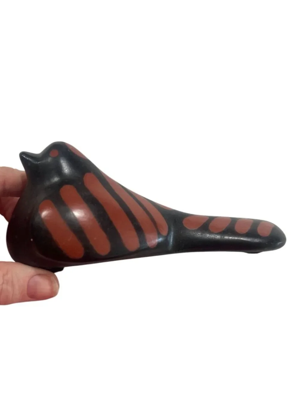 Pier 1 Imports Chulucanas Peruvian Art Pottery Bird Figurine Handmade Decor